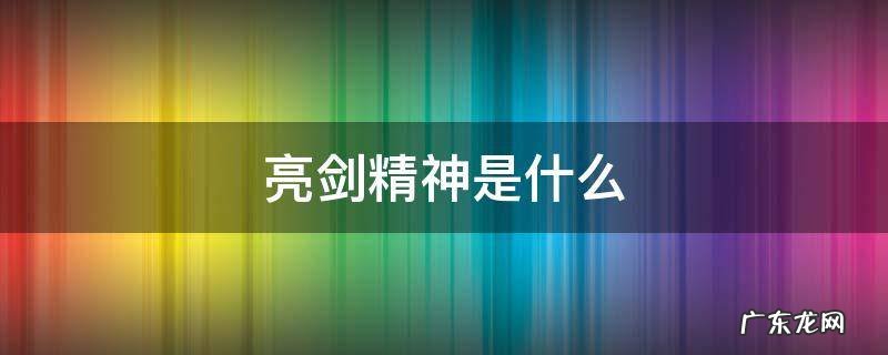亮剑精神是什么精神 亮剑精神是什么
