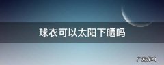 篮球可以在太阳下暴晒么 球衣可以太阳下晒吗