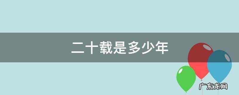二十载是二十年吗 二十载是多少年