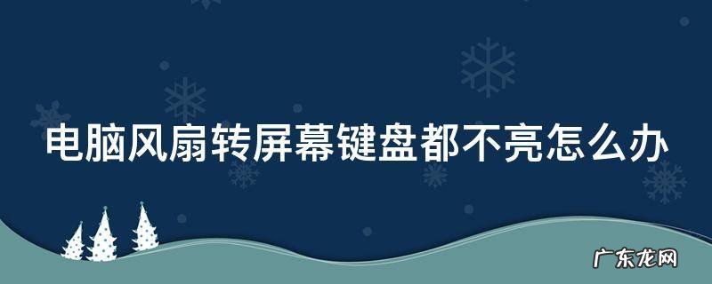 电脑风扇转键盘鼠标显示器都不亮 电脑风扇转屏幕键盘都不亮怎么办