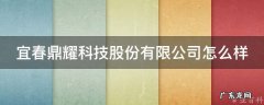 宜春鼎耀科技股份有限公司怎么样 宜春鼎耀科技股份有限公司怎么样呀