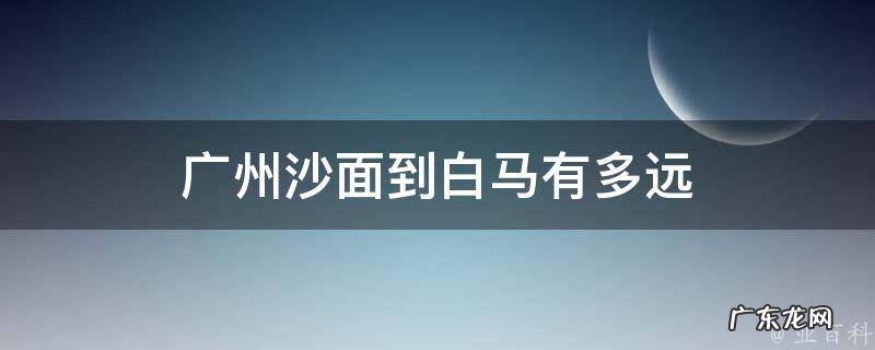 广州沙面到白云机场怎么走 广州沙面到白马有多远