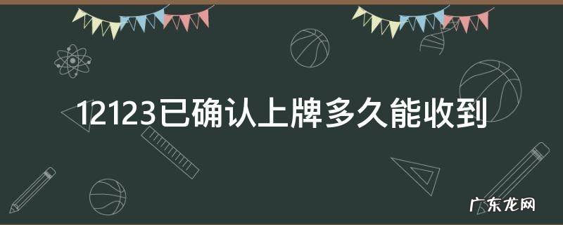 12123 已确认上牌 多久收到 12123已确认上牌多久能收到