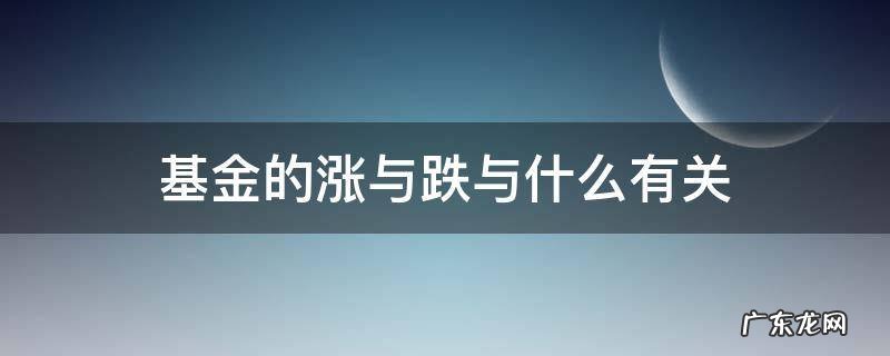 基金的涨与跌与什么有关 基金的涨跌与什么有关系