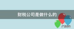 互联网财税公司是做什么的 财税公司是做什么的