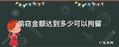 偷东西金额达到多少可以拘留 偷窃金额达到多少可以拘留