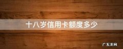 十八岁信用卡额度多少 18岁办理信用卡有多少额度