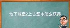 地下城堡2上古坚木怎么得到 地下城堡2上古坚木怎么获得