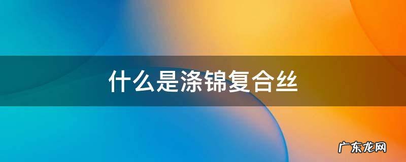 什么是涤锦复合丝 涤锦复合丝生产厂家