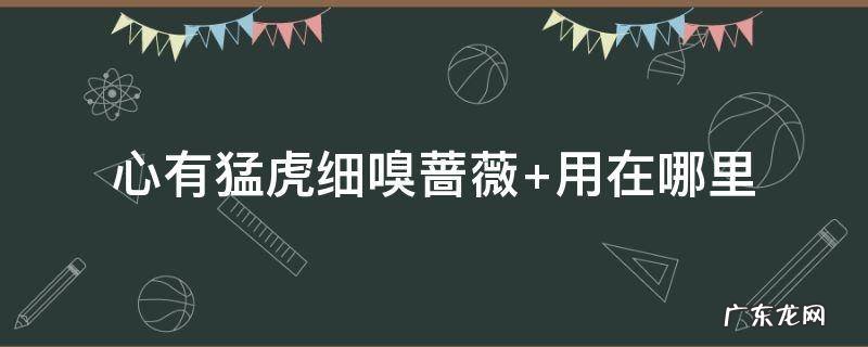 心有猛虎细嗅蔷薇 心有猛虎细嗅蔷薇的意思是什么呀