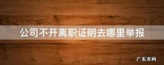 离职不给开离职证明找谁投诉 公司不开离职证明去哪里举报