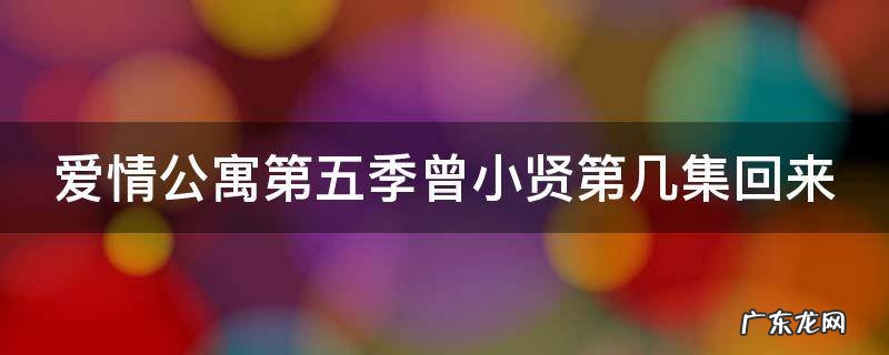 爱情公寓第五季曾小贤第几集回来 爱情公寓第五季曾小贤什么时候回来