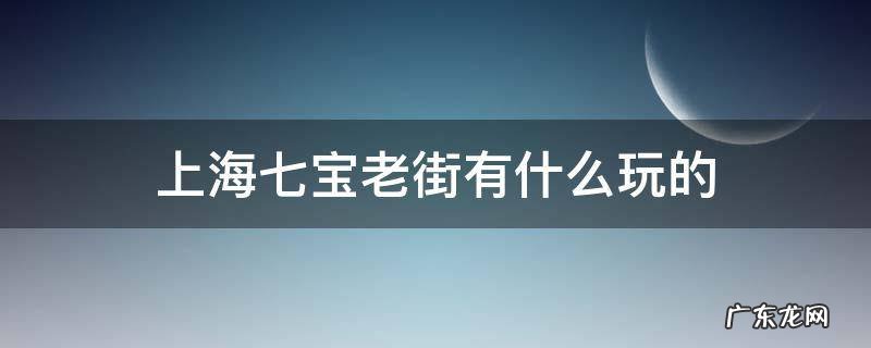 上海七宝老街都有什么 上海七宝老街有什么玩的