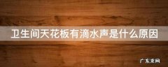 卫生间天花板有滴水声是什么原因呢 卫生间天花板有滴水声是什么原因
