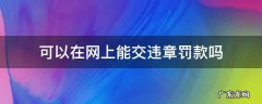 网上可以交违章罚款吗? 可以在网上能交违章罚款吗