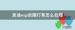 汽车esp故障灯亮怎么处理 奥迪esp故障灯亮怎么处理