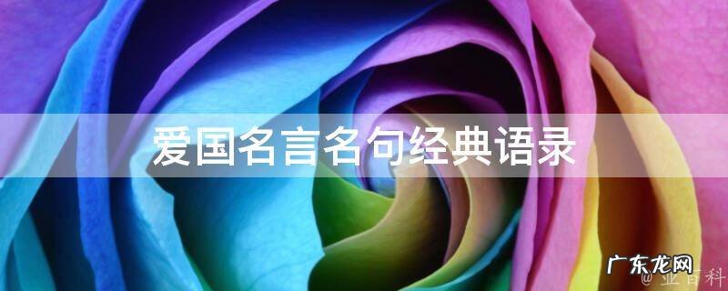 爱国名言名句经典语录 爱国名言精选