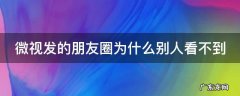 我用微视发的朋友圈为什么别人看不到 微视发的朋友圈为什么别人看不到