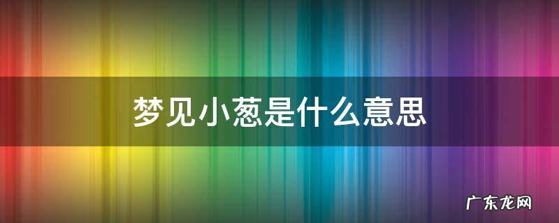 女人梦见小葱是什么意思 梦见小葱是什么意思