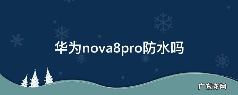 华为nova8pro有防水吗 华为nova8pro防水吗