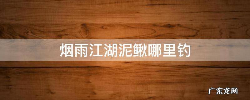 烟雨江湖泥鳅哪里钓 烟雨江湖泥鳅哪里钓鱼多