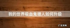 我的世界吸血鬼猎人如何升级 我的世界吸血鬼猎人如何升级到5级