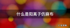 阳离子布和亚麻布哪个好 什么是阳离子仿麻布