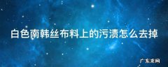 南韩丝布料图片 白色南韩丝布料上的污渍怎么去掉