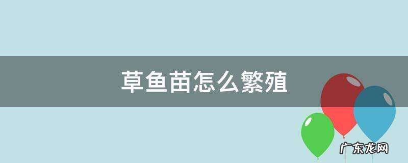 草鱼苗怎么繁殖视频 草鱼苗怎么繁殖