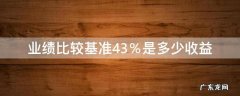 业绩比较基准4.3％是多少收益 业绩比较基准4.1%怎么算收益