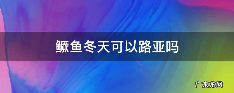 鳜鱼冬天可以路亚吗 天气冷可以路亚鳜鱼吗