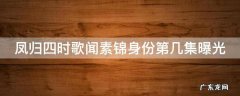凤归四时歌闻素锦身份第几集曝光 凤归四时歌闻素语结局是什么