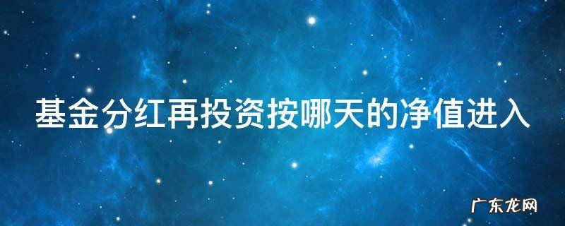 基金分红后红利再投咋算 基金分红再投资按哪天的净值进入