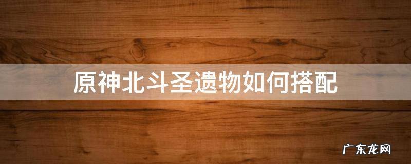 原神北斗圣遗物搭配推荐前期 原神北斗圣遗物如何搭配