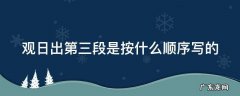观日出第三段是按什么顺序写的 观日出第三段是按什么顺序写的表示这一顺序的短语