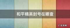 怎么看和平精英有没有封号 和平精英封号在哪查