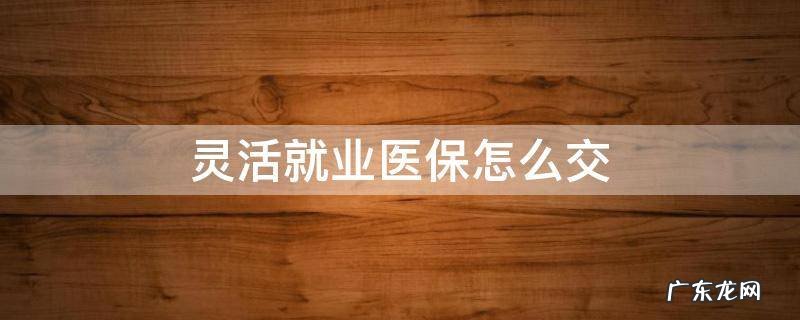 灵活就业医保怎么交 灵活就业医保怎么交费