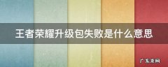 王者更新包升级失败 王者荣耀升级包失败是什么意思