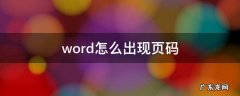 word里显示页码 word怎么出现页码