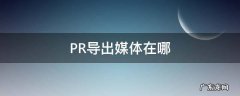 PR导出媒体在哪 pr导出媒体保存在哪里