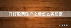 开好股票账户之后怎么买股票 开通账户后怎么买股票