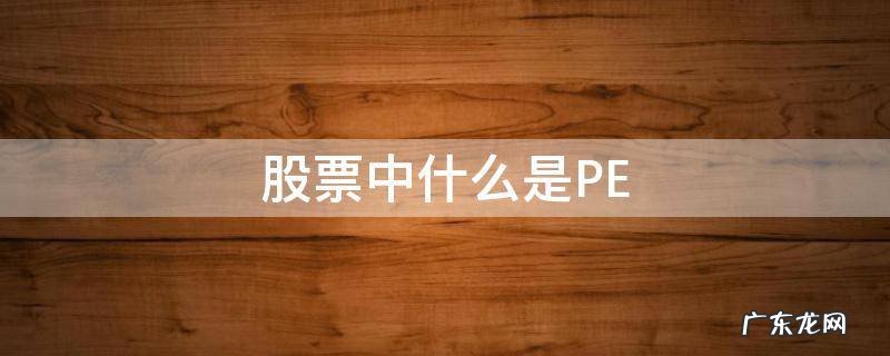 股票中什么是盘后量 股票中什么是PE