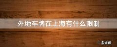 上海市的外地车牌是怎么限制的 外地车牌在上海有什么限制