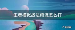 王者模拟战法师流怎么打 王者模拟战法师流攻略