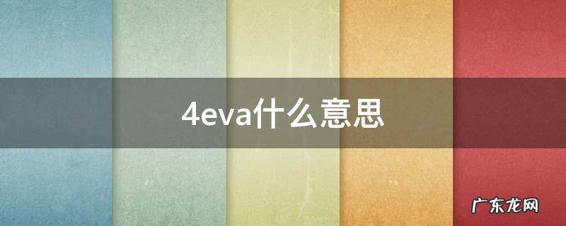 4eva什么意思 4eva是什么缩写
