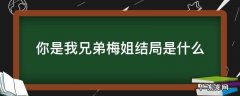 你是我兄弟梅姐结局是什么 你是我的兄弟萧红梅结局