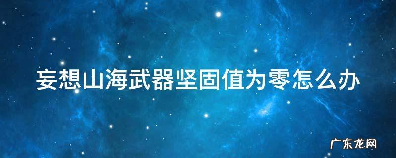 妄想山海武器坚固值为零怎么办 妄想山海武器坚固值为零在哪修复