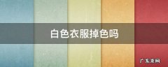 白色衣服掉色吗 彩色衣服有点掉色发白