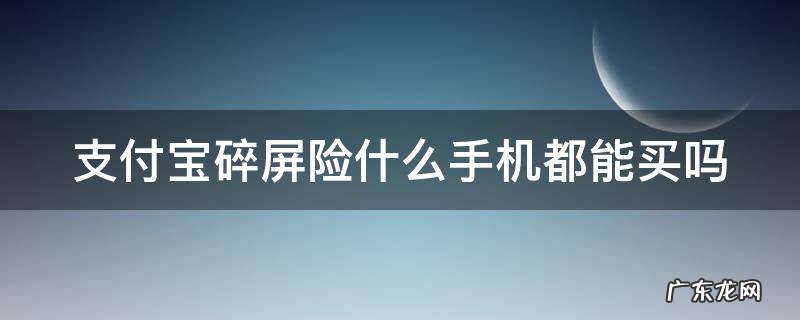 支付宝碎屏险可以买吗 支付宝碎屏险什么手机都能买吗