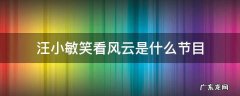 汪小敏笑看风云是什么节目 汪小敏笑看风云是哪一年